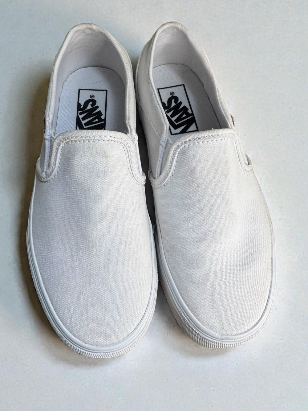 Vans Classic White Slip-On Sneakers Size 6 M - NWOT